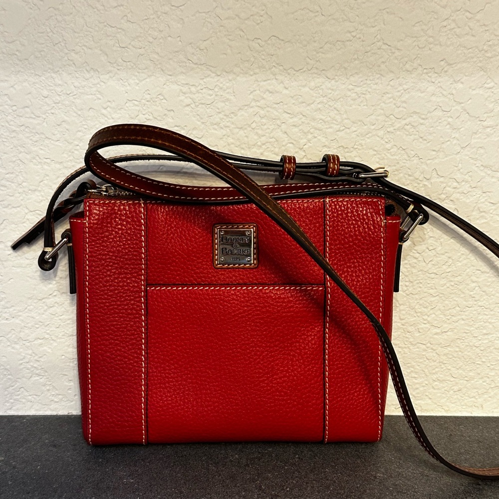 Dooney & Bourke Red Leather Crossbody Bag